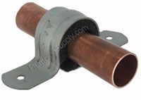 2 hole felt lined galvanized pipe clamp