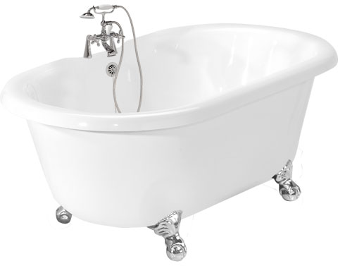 picture of the Celine champagne massage acrylic clawfoot tub
