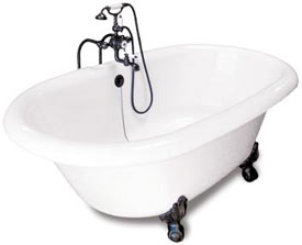Champagne Duchess bubble jetted clawfoot tub