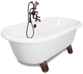 Champagne Madeline bubble jetted clawfoot tub