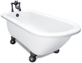 Champagne Maverick bubble jetted clawfoot tub