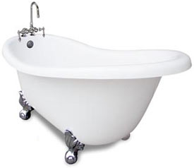 Champagne Monroe bubble jetted clawfoot tub