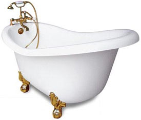 Champagne Princess bubble jetted clawfoot tub