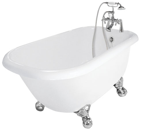 picture of the Marilyn champagne massage acrylic clawfoot tub