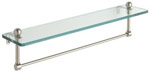 Glass shelves are a great way to add glamor to your bathroom