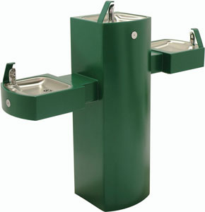 photo of three bowl green ada pedestal fountain