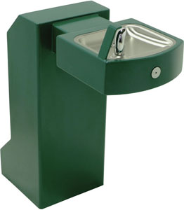 image of one bowl green ada pedestal fountain