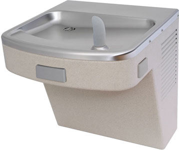 barrier free wall mount water cooler, shown in granite finish