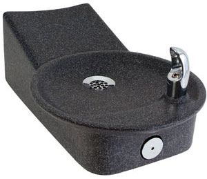 black wall mount drinking fountain