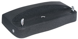 trough-style black wall mount drinking fountain
