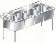 Aero four compartment NSF sink
