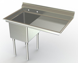 Image of Aero single compartment NSF sink with right drainboard
