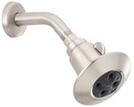 Water Saving Shower Head w/Spray Lever shown in satin nickel