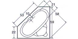 tub Plan view