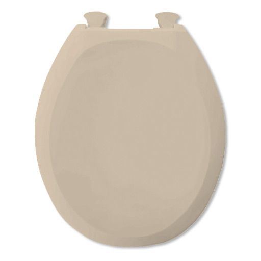 Bone Colored Round Plastic Toilet Seat For American Standard Champion