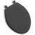 Elongated EverClean Plastic Toilet Seats for American Standard Toilets in Black/Onyx #5321-110-178