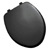 Round American Standard Laurel Molded Wood Toilet Seat - Black/Onyx #5322-011-178