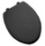 Elongated American Standard Rise And Shine Plastic Toilet Seat with Slow Close Hinges - Black/Onyx #5324-019-178
