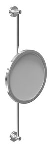 Baci unlighted luxury makeup mirror, shown in chrome