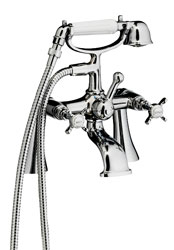 Barclay deck mount leg tub faucet