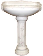 Barclay Victoria 3-458WK hand decorated pedetal lavatories