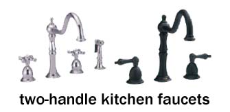 Belle Foret two handle kitchen faucets