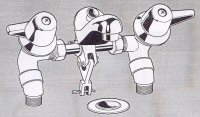 B and K 121-997 slant back faucet