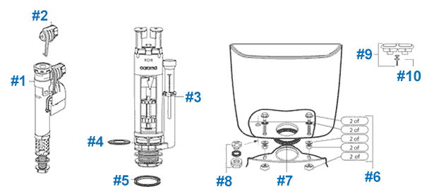 caroma sydney smart toilet parts