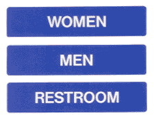 example of Sidebar Restroom Signs