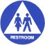 example of Deluxe Unisex Restroom Sign