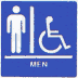 sample of Square Men's Restroom Sign