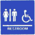 image of Square Unisex Restroom Sign