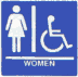 image of Square Women's Restroom Sign