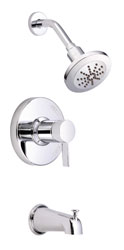 Example of single handle shower trim, shown in chrome