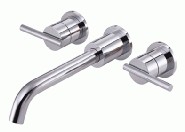 Danze Two Handle Wall Mount Bathroom Faucet, shown in Chrome