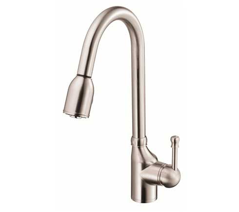 Danze Melrose pull-down kitchen faucet an image of the Danze Melrose pull-down kitchen faucet
