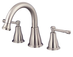 Example of the Eastham series Roman tub faucet, shown in Tumbled Bronze finish