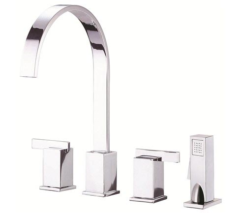 Two Handle Kitchen Faucet w/ Side Spray