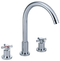 Danze Widespread Bathroom Faucet with Cross Handles, shown in Chrome