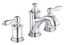 Example of the Prince series widespread lavatory faucet in chrome