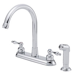 Two Handle Hi-Rise Kitchen Faucet, shown in Chrome