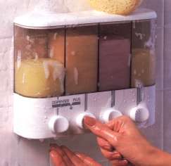 White Four-Reservoir Dispenser Plus