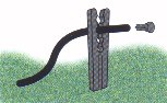 Tubing on a stake
