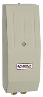 image of the AccuMix tankless water heater with bottom mount fittings
