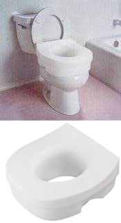 image of elevated white toilet seat