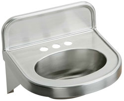 Example of stainless steel ADA compliant wall hung lav sink