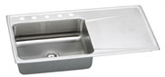 single bowl drainboard sinks with 5 faucet holes