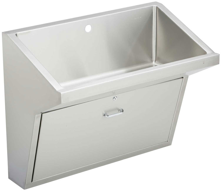 wall hung scrub sink features single station slant front scrub up sink ...