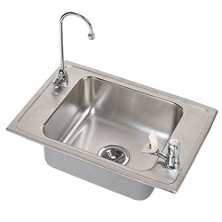 Example of handicap accessible single bowl fountain sink