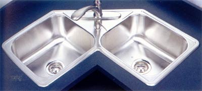 Kitchen Sink Corner on Stainless Steel Corner Kitchen Sinks From Famous Plumbing Supply